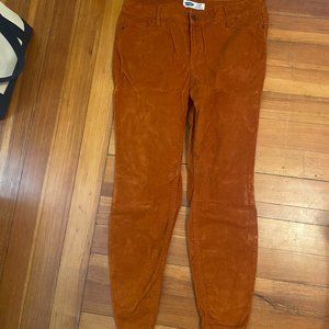 Old Navy Rockstar Super Skinny High Rise Orange Cords Size 16 Plus